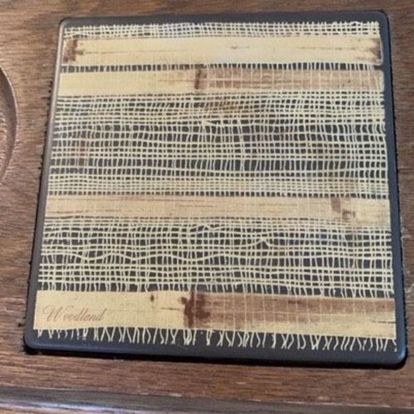 Vintage 1970’s Divided Wood Serving Tray With Hot Plate & Bamboo Handles - Picture 2 of 5